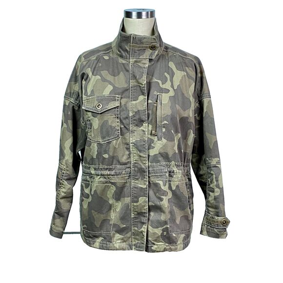 Marrakech Camo Utility Jacket for Anthropologie Military Green Size X-Small - Picture 2 of 11